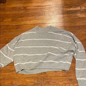 Striped Gray Women's Sweater